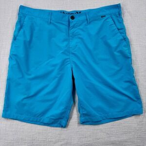 Hurley‎ Nike Dri-FIT Mens 38 Hybrid Walk Shorts Blue MWS0001810 Stretch Chino
